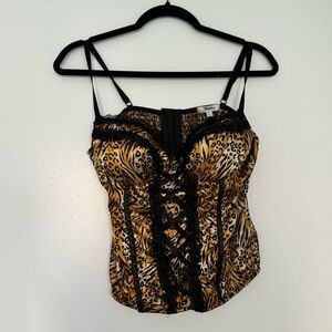 Vintage Entry animal print corset top